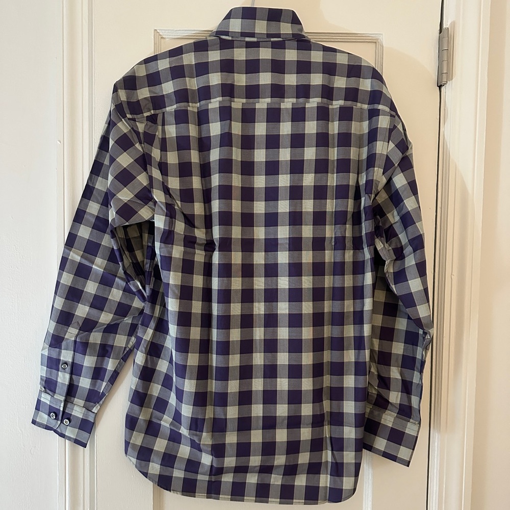 NWT Purple and White Checkered Shirt - Picture 4 of 4